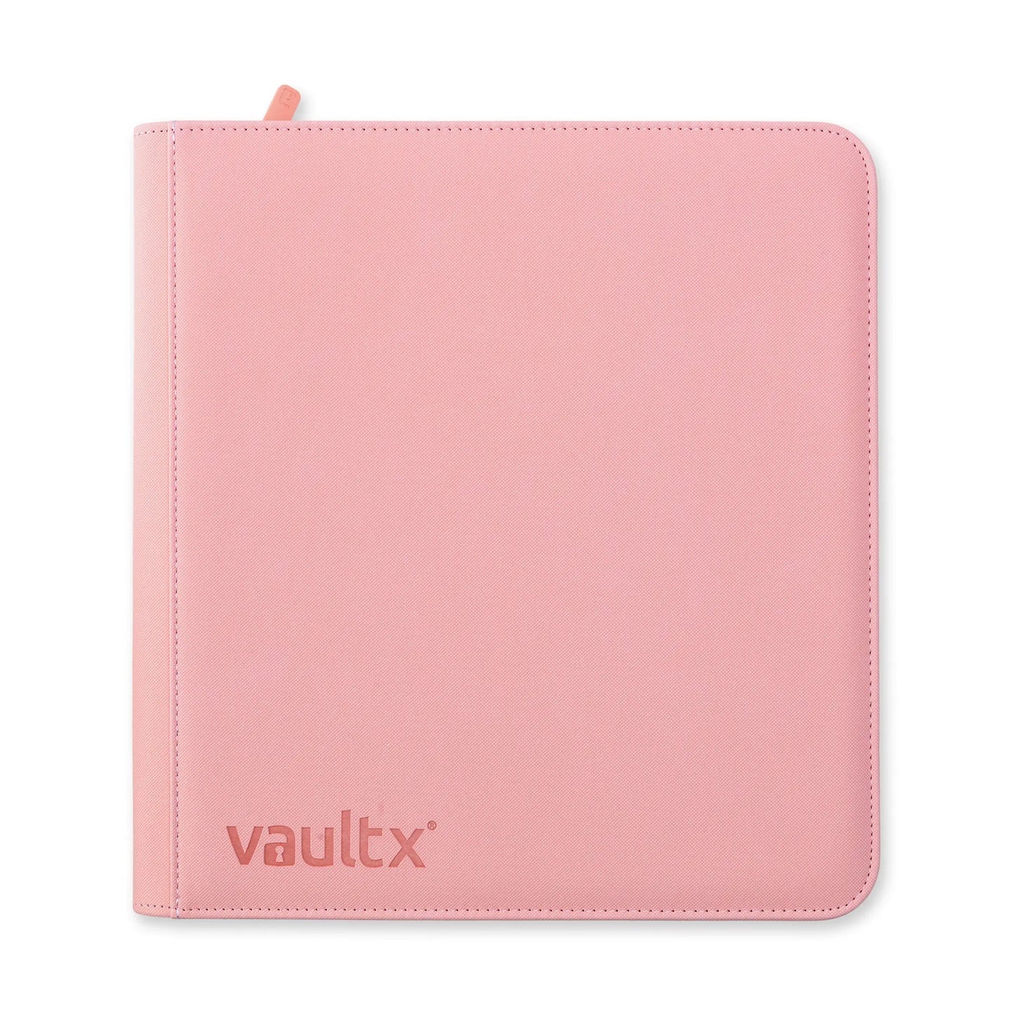 Vault X 12 Pocket Zip Binder, 480 Cards, Exo-Tec Material, 20 Side-Loading Pages (Pink)
