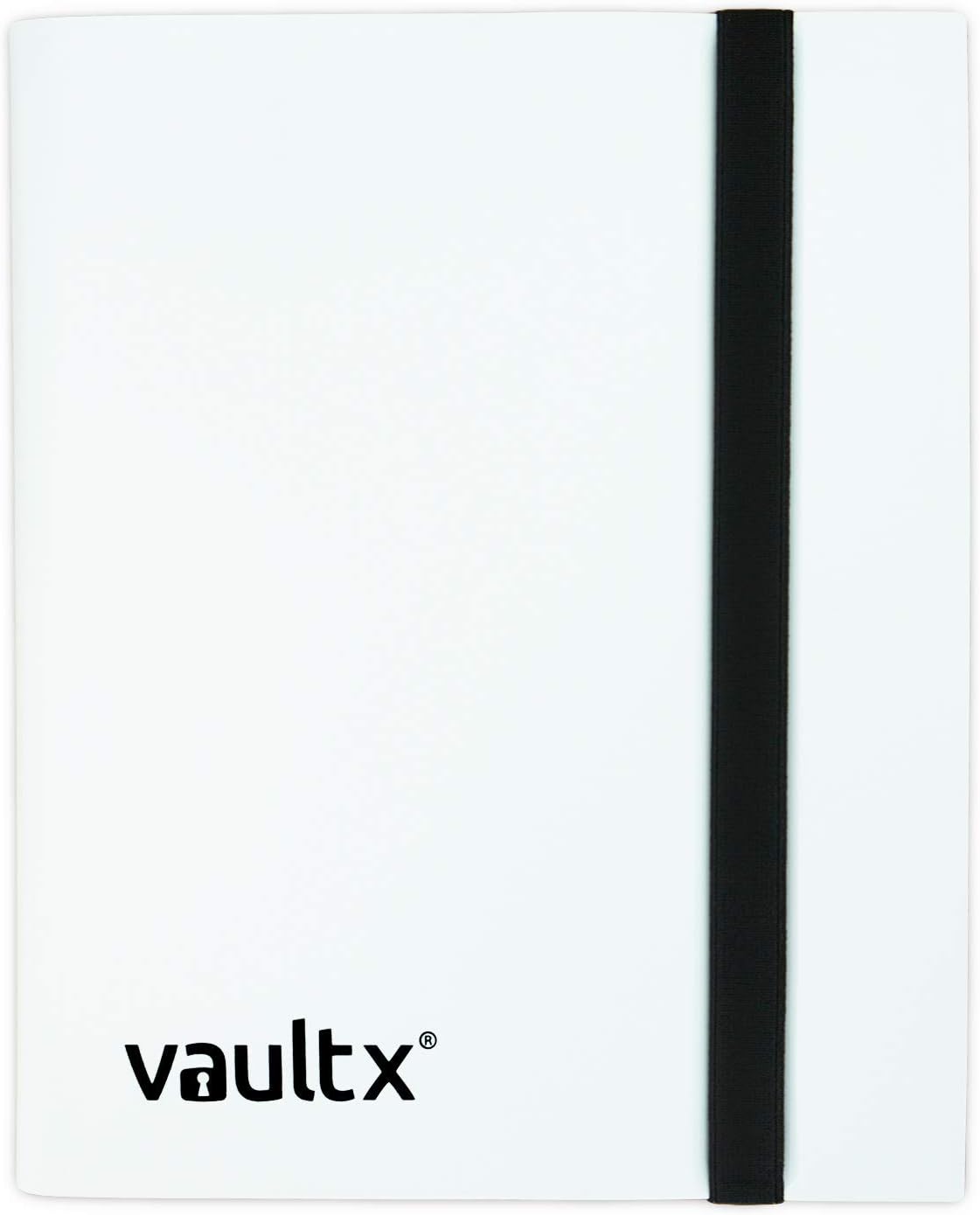 Vault X 4 Pocket Standard Strap Binder, Holds 160 Trading Cards in 20 Side-Loading Pages (White)
