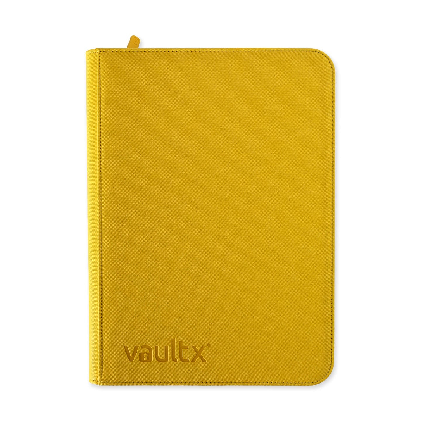 Vault X 9 Pocket Zip Binder, 360 Cards, Exo-Tec Material, 20 Side-Loading Pages (Yellow)