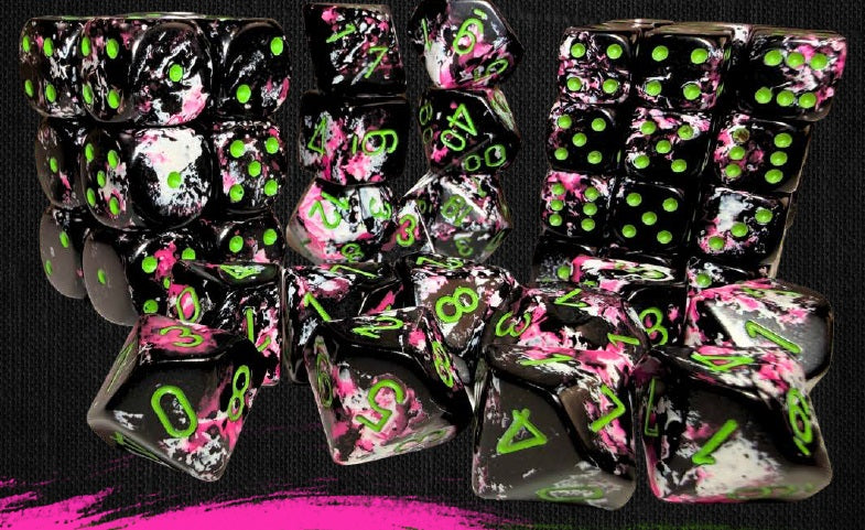 Chessex Brush Dice Paintball Set of 10 D10s