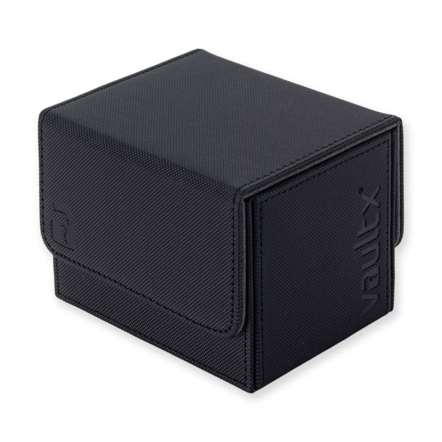 Vault X Sideloading Deck Box, 100+ Sleeved Trading Cards, Exo-Tec Material, Detachable Magnetic Lid (Black)
