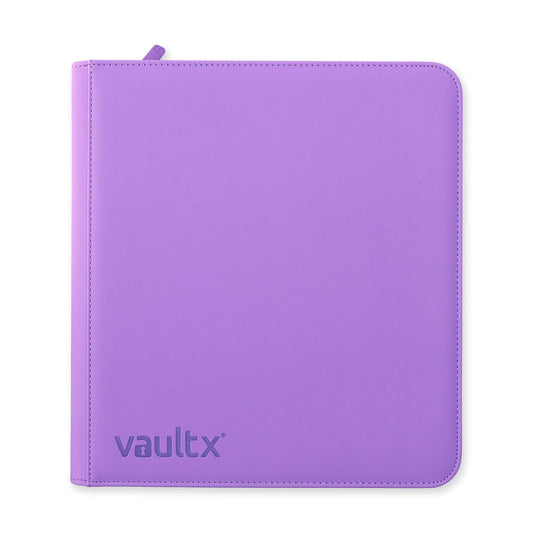 Vault X 12 Pocket Zip Binder, 480 Cards, Exo-Tec Material, 20 Side-Loading Pages (Purple)