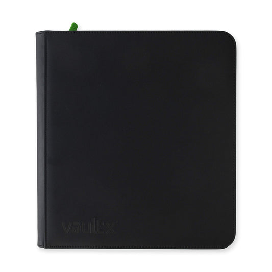 Vault X 12 XL Pocket Zip Binder, 624 Cards, Exo-Tec Material, 26 Side-Loading Pages (Black)