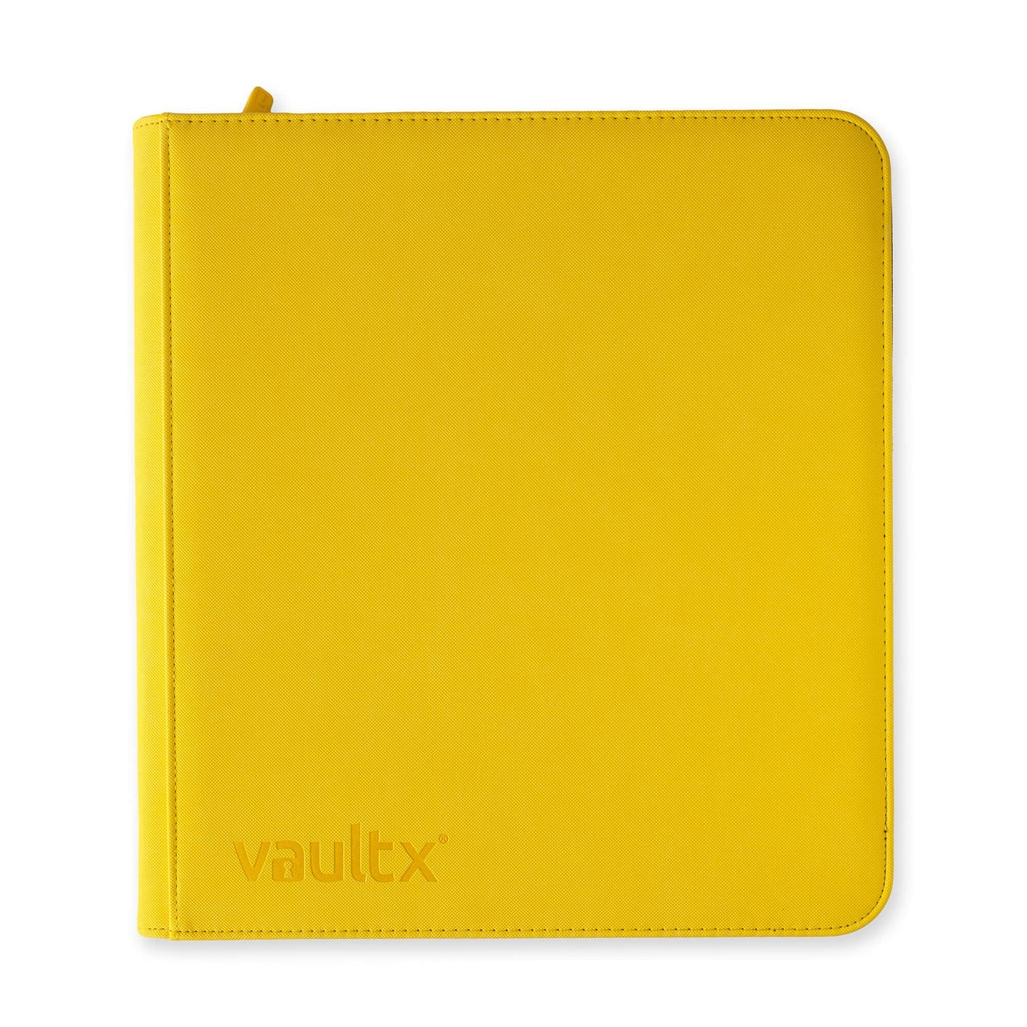 Vault X 12 Pocket Zip Binder, 480 Cards, Exo-Tec Material, 20 Side-Loading Pages (Yellow)