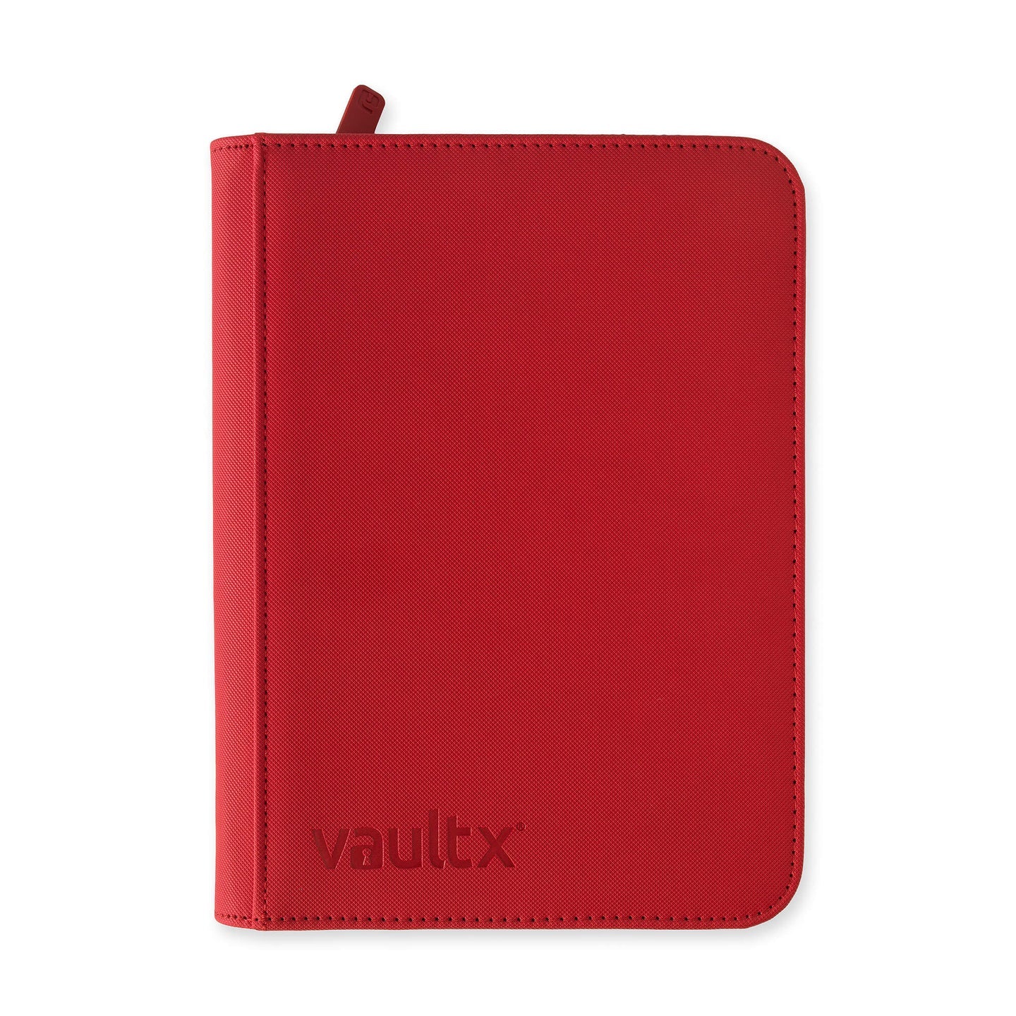 Vault X 4 Pocket Zip Binder, 160 Cards, Exo-Tec Material, 20 Side-Loading Pages (Red)