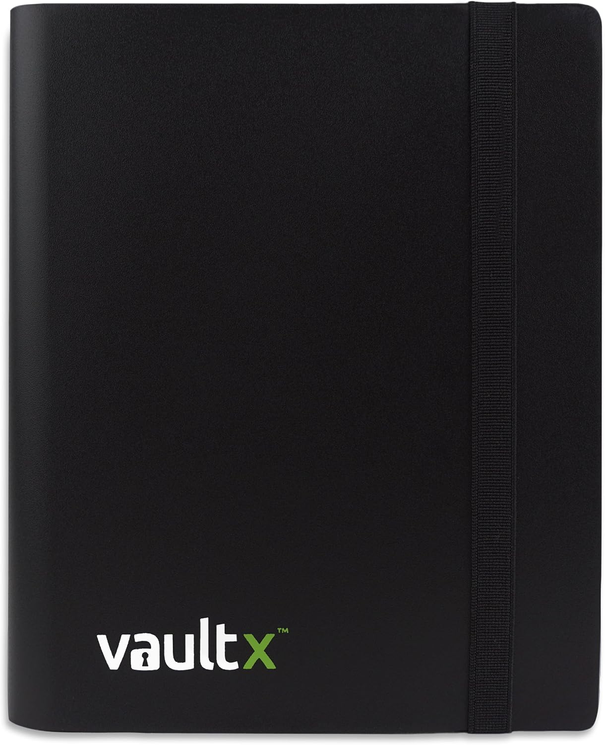 Vault X 4 Pocket Standard Strap Binder, Holds 160 Trading Cards in 20 Side-Loading Pages (Black)