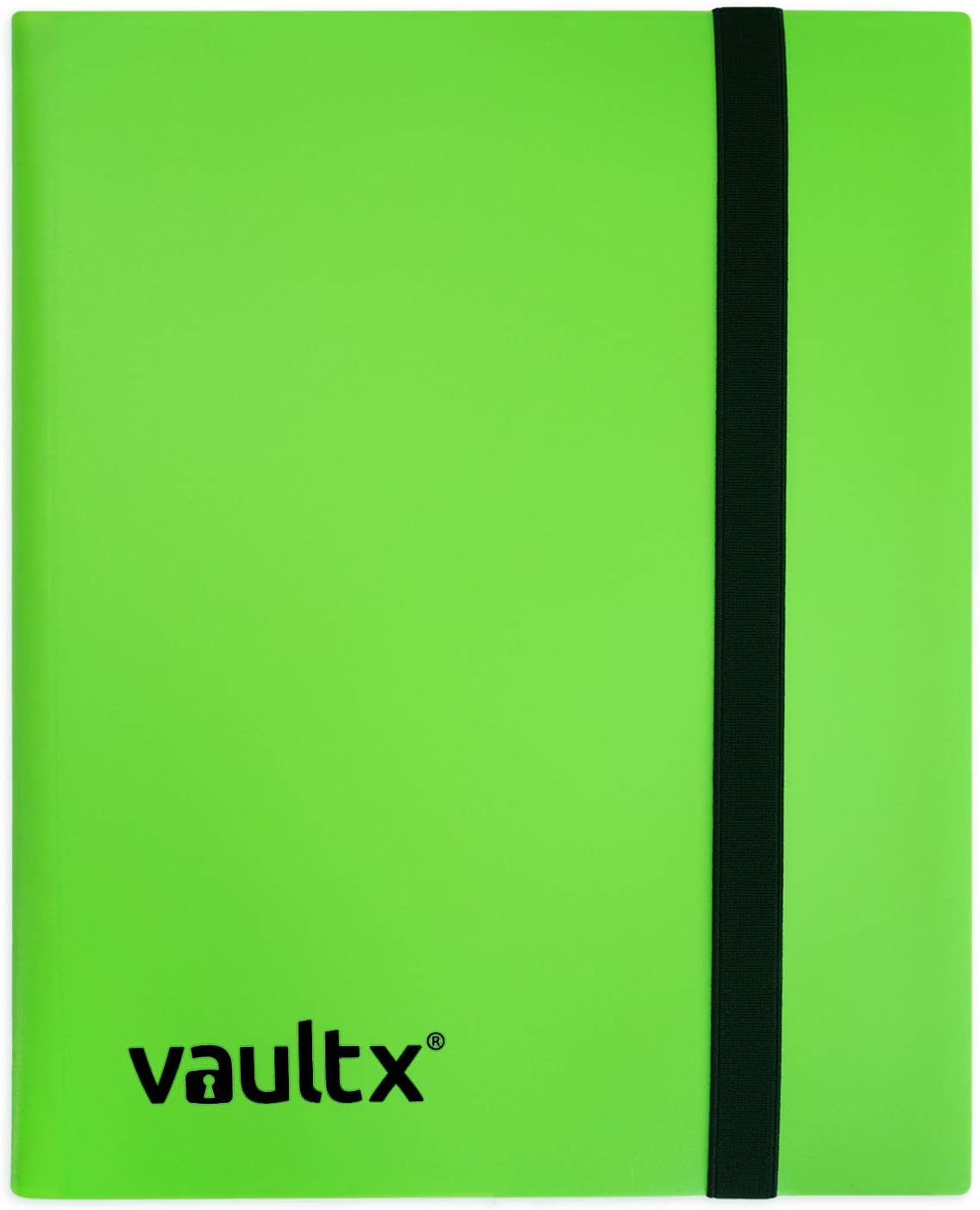 Vault X 4 Pocket Standard Strap Binder, Holds 160 Trading Cards in 20 Side-Loading Pages (Green)
