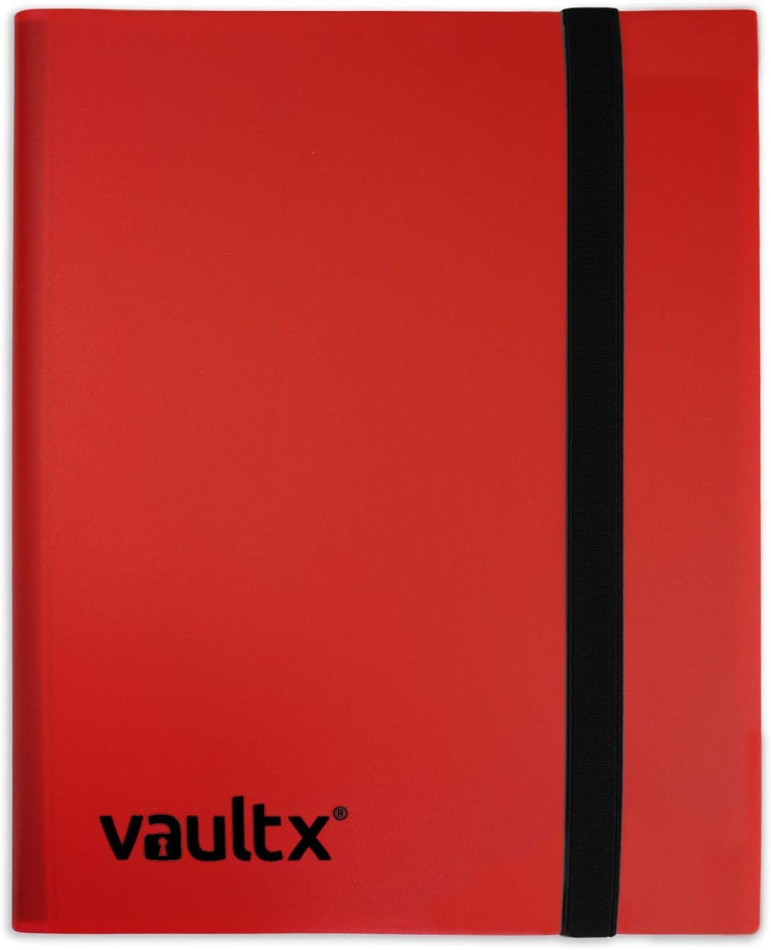 Vault X 4 Pocket Standard Strap Binder, Holds 160 Trading Cards in 20 Side-Loading Pages (Red)