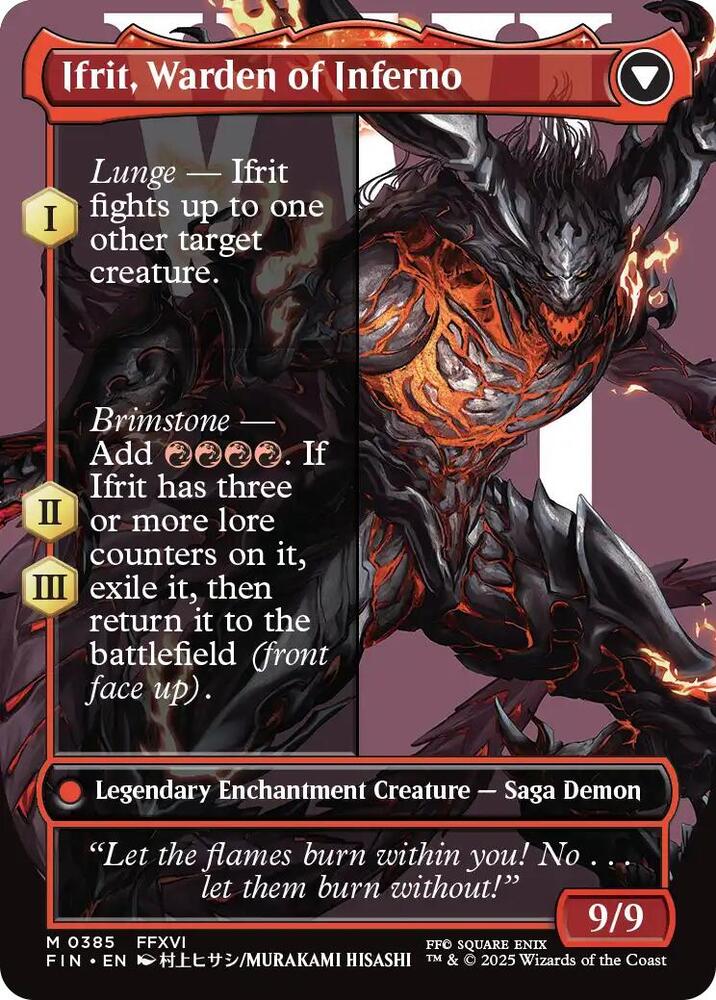 Clive, Ifrit's Dominant (0385) (Borderless) (Back)