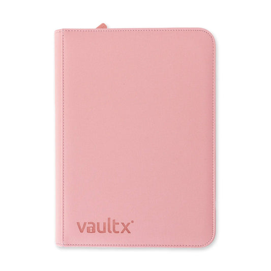 Vault X 9 Pocket Zip Binder, 360 Cards, Exo-Tec Material, 20 Side-Loading Pages (Pink)