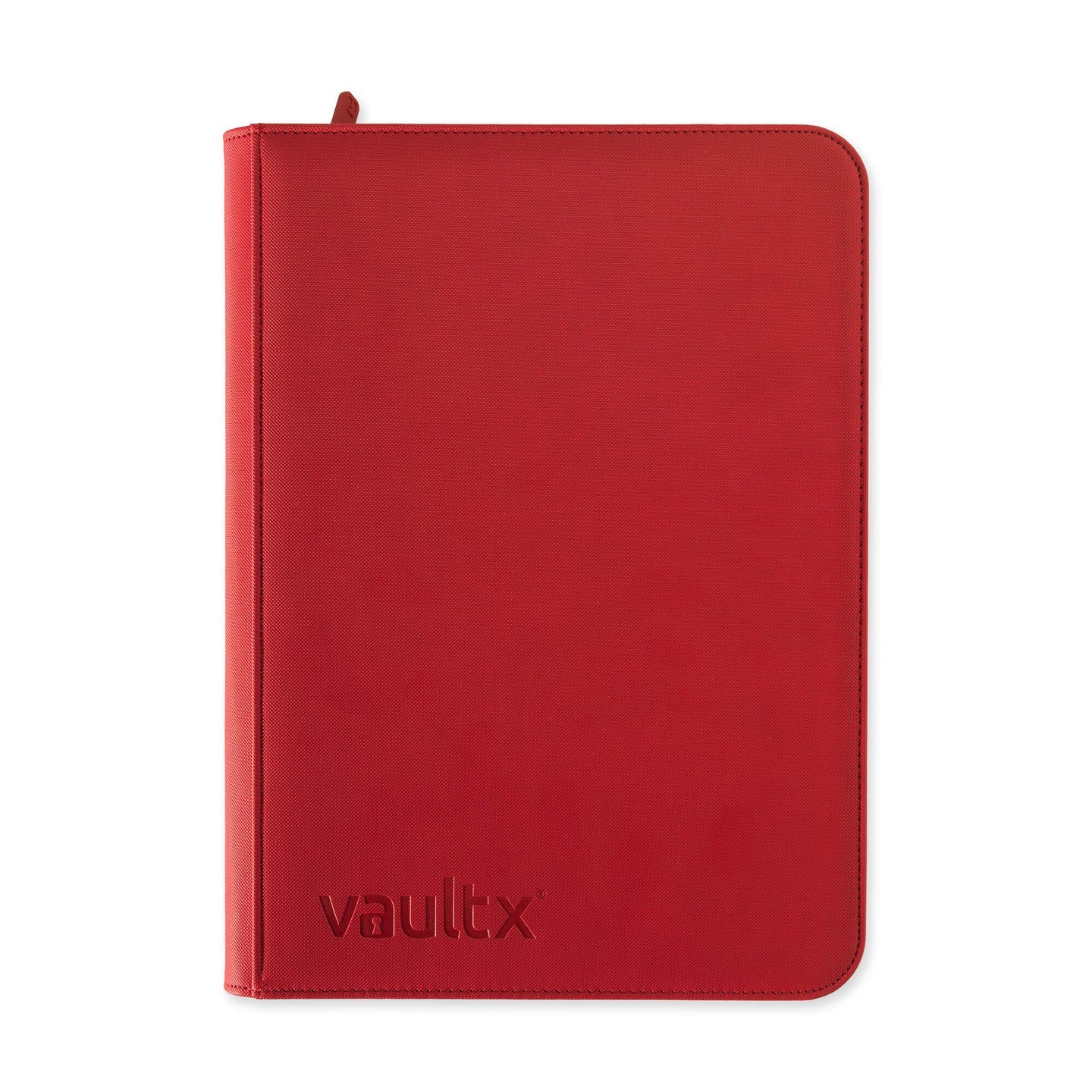 Vault X 9 Pocket Zip Binder, 360 Cards, Exo-Tec Material, 20 Side-Loading Pages (Red)