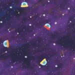 Robert Kaufman Space Adventure- Midnight Purple