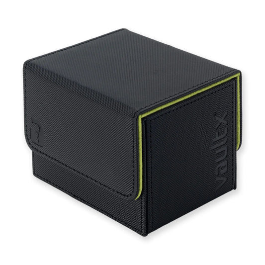 Vault X Sideloading Deck Box, 100+ Sleeved Trading Cards, Exo-Tec Material, Detachable Magnetic Lid (Black/Green)