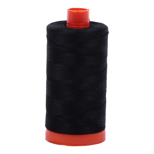 Mako Cotton Thread Solid 50wt 1422yds Black