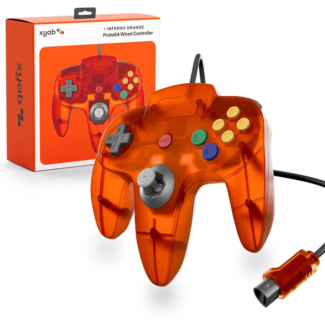 PROTO64 Wired Controller for Nintendo 64® - Inferno Orange