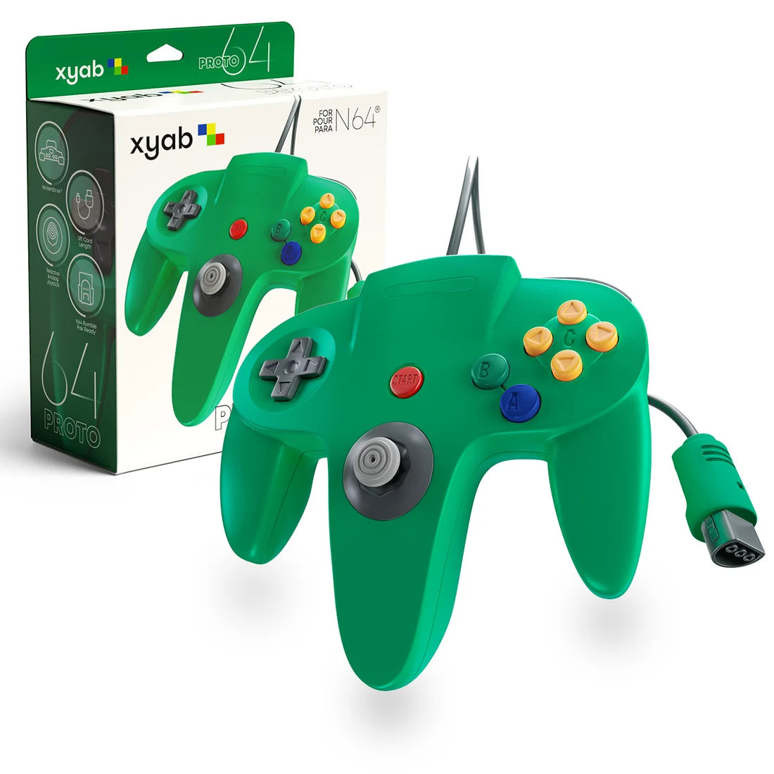 PROTO64 Wired Controller for Nintendo 64® - Green