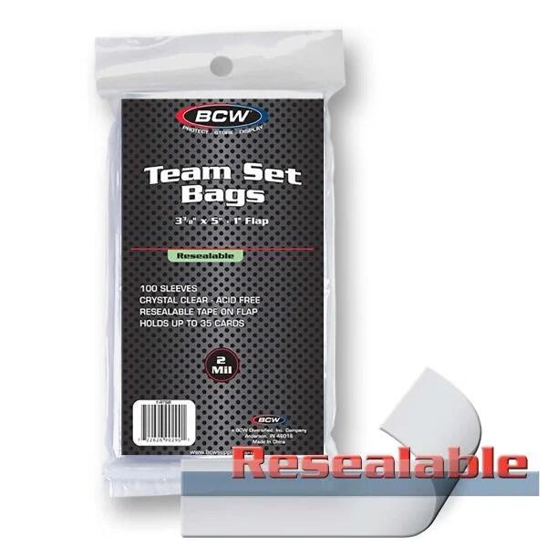 Resealable Team Set Bags (100ct.) - BCW Card Sleeves