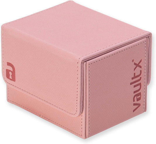 Vault X Sideloading Deck Box, 100+ Sleeved Trading Cards, Exo-Tec Material, Detachable Magnetic Lid (Pink)