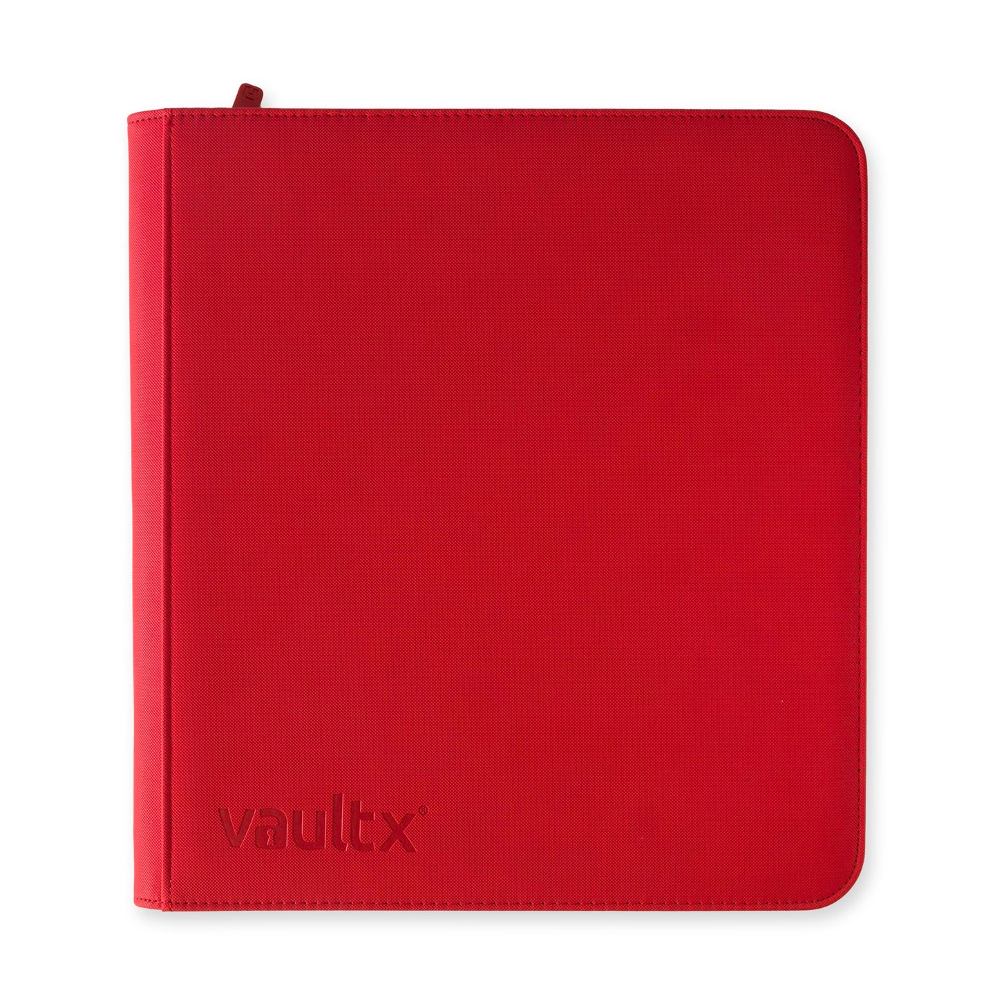 Vault X 12 XL Pocket Zip Binder, 624 Cards, Exo-Tec Material, 26 Side-Loading Pages (Red)