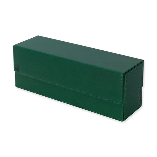 Vault X Card Storage Box, Exo-Tec Material, Detachable Magnetic Lid, with Dividers & Foam Fillers, for Trading Cards (Green)