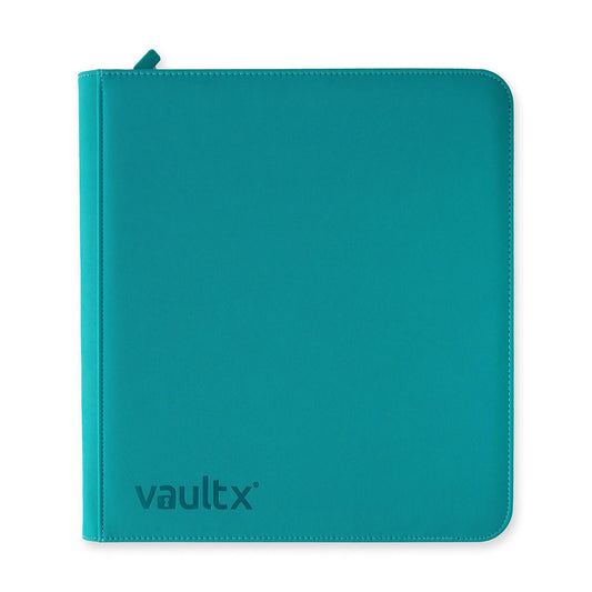 Vault X 12 Pocket Zip Binder, 480 Cards, Exo-Tec Material, 20 Side-Loading Pages (Ocean Blue)