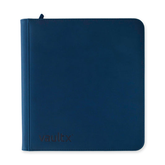 Vault X 12 XL Pocket Zip Binder, 624 Cards, Exo-Tec Material, 26 Side-Loading Pages (Blue)