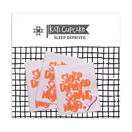 Kati Cupcake Sleep Deprived - Designer Sewing Labels