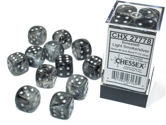 BOREALIS 12D6 LIGHT SMOKE/SILVER 16MM LUMINARY