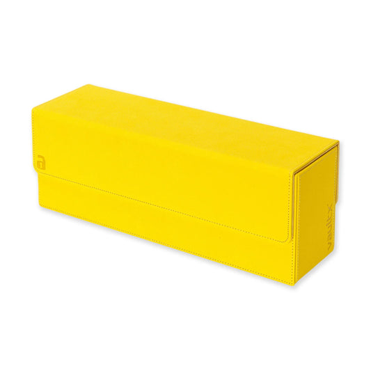 Vault X Card Storage Box, Exo-Tec Material, Detachable Magnetic Lid, with Dividers & Foam Fillers, for Trading Cards (Yellow)